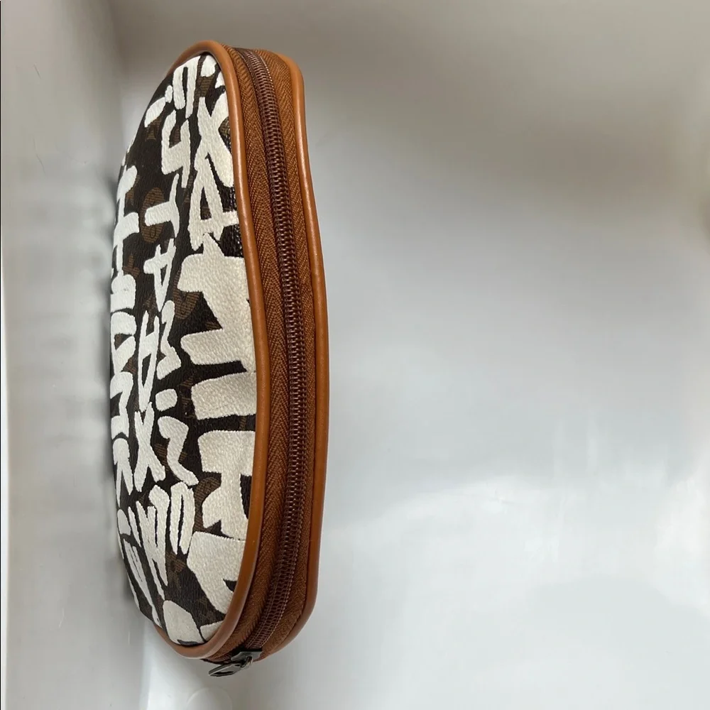 Chic inspired Brown and White Cosmetic Case
